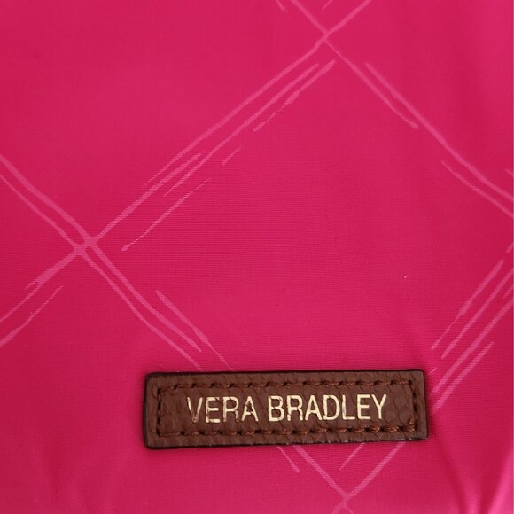 Vera Bradley Crossbody Nylon Bag with Leather Strap in Pink - NWT - Picture 4 of 15